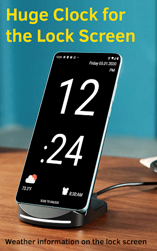 Screenshot of Huge Lock Screen Clock