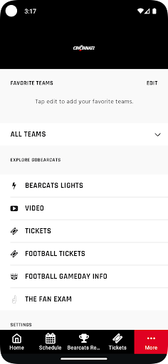 Cincinnati Bearcats Gameday Screen 3