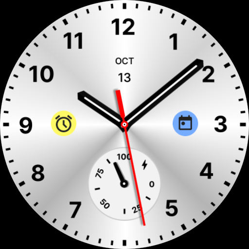 Metallic Watch Face Logo