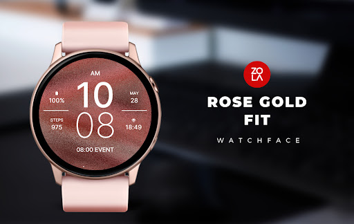 Android application Rose Gold Fit Watch Face screenshort