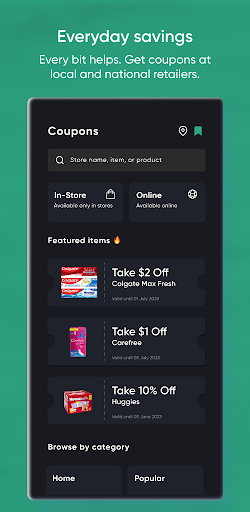 Android application EQL - Discounts & Cash screenshort