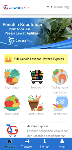 Android application Jawara Fresh screenshort