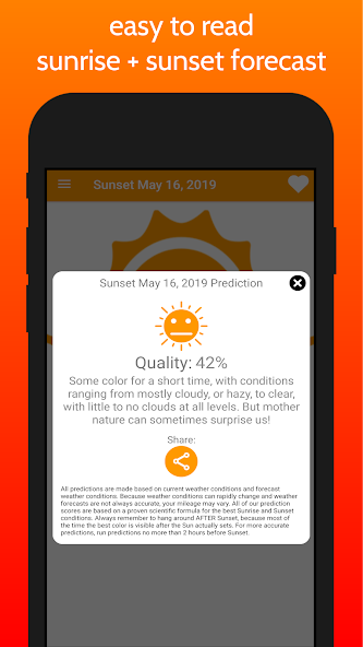 SkyCandy - Sunset Forecast App screenshot
