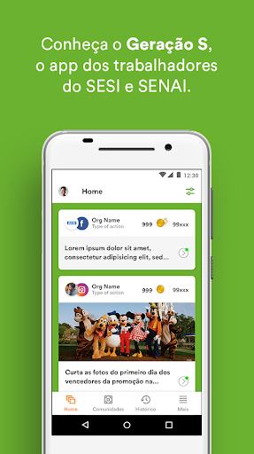 Android application Geração SESI SENAI screenshort