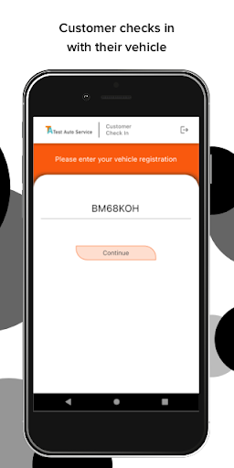 Android application Tyresoft Customer Check In App screenshort