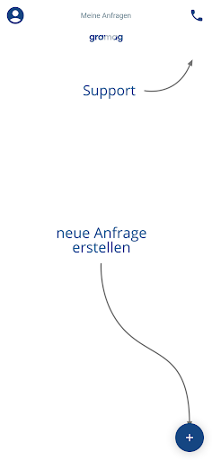 GRAMAG Produktanfrage Screen 2