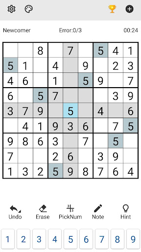 Android application Sudoku screenshort