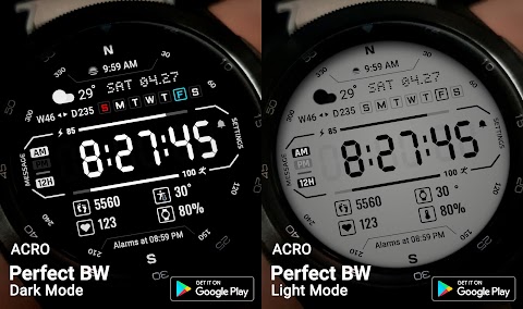 ACRO Perfect BW Watchfaceのおすすめ画像2