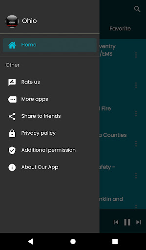 Android application Ohio scanner radios screenshort