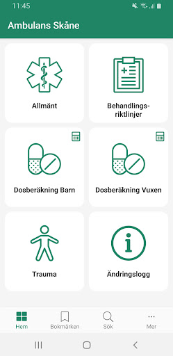 Android application Ambulans Skåne screenshort