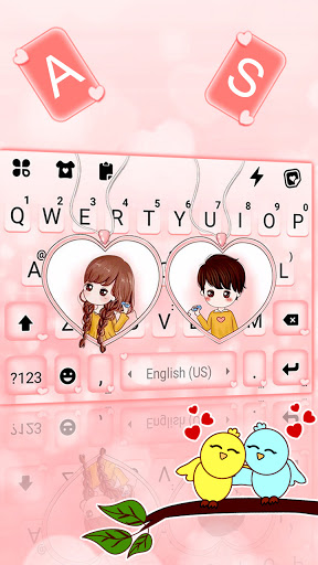 Lover Heart Keyboard Backgroun Screen 2