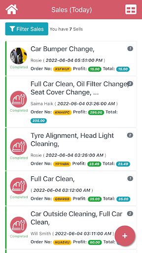 Daily Service Record - POS Screen 2