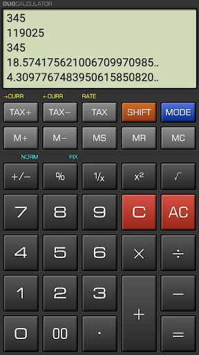Android application DuoCalculator screenshort