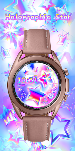Android application Holographic Star_Watchface screenshort