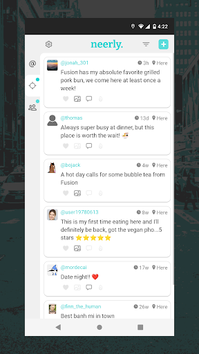 Android application Neerly. screenshort