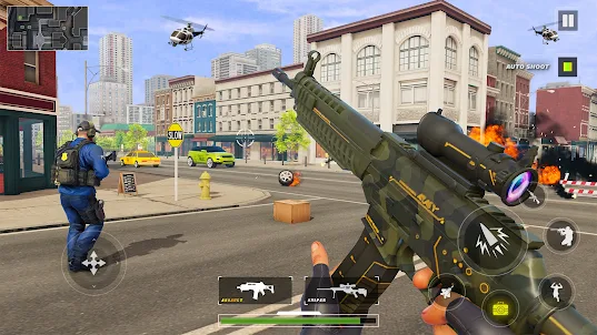 경찰 팀 사격총게임: 슈팅 전쟁 시뮬레이션 게임
