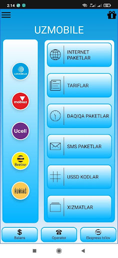 Android application Ussd Super Bonus screenshort