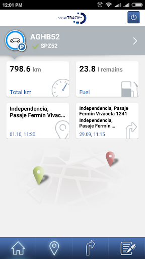 Android application SecarTrack GPS CL screenshort