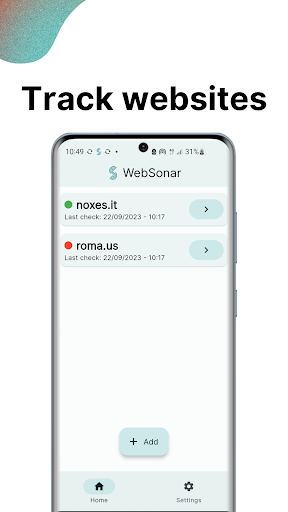 Android application WebSonar | Check websites screenshort