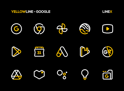 YellowLine Icon Pack : LineX Ekran görüntüsü
