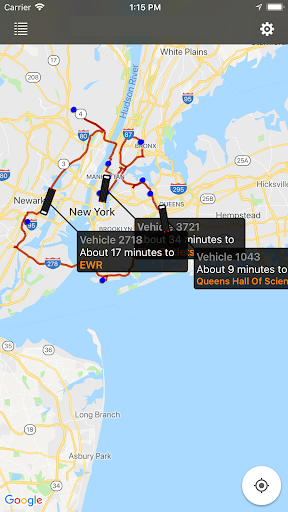 Android application Gateway Global Shuttle Tracker screenshort