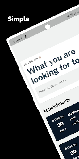 Android application akub: Simple safe reservations screenshort