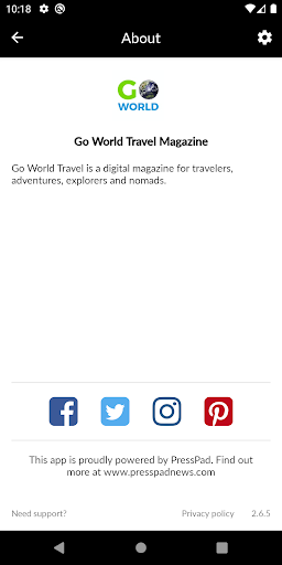 Go World Travel Magazine Screen 3