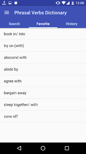 Khmer Phrasal Verbs Dictionary Screen 3