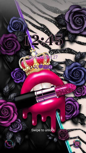 Zebra Pattern Lip - Wallpaper Screen 2