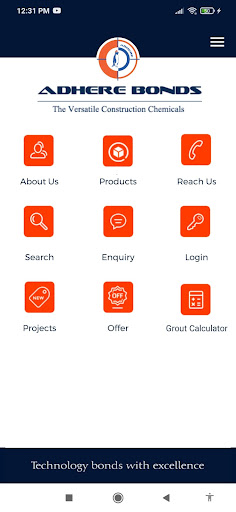 Android application AdhereBond screenshort