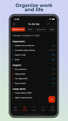 Android application Listok: To do list & Notes screenshort