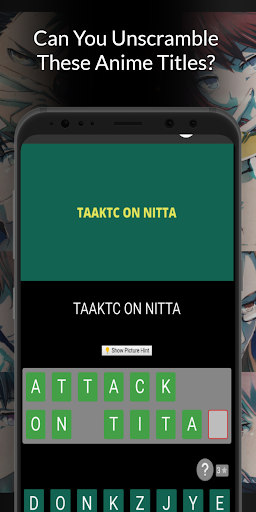 Android application Unscramble Anime Titles screenshort