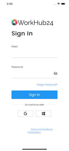 Android application Workhub24 Private Cloud screenshort