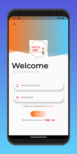 Android application Meal Box screenshort