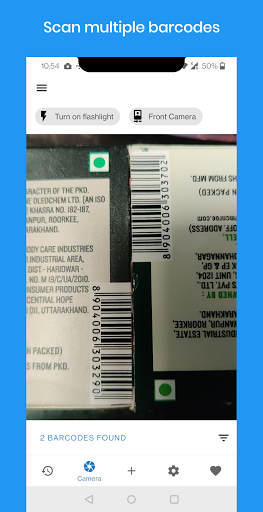 Android application Barcode Scanner & Generator screenshort