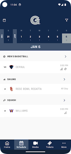 Screenshot of Georgetown Hoyas