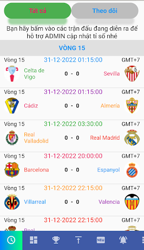 Android application Spanish League Matches screenshort