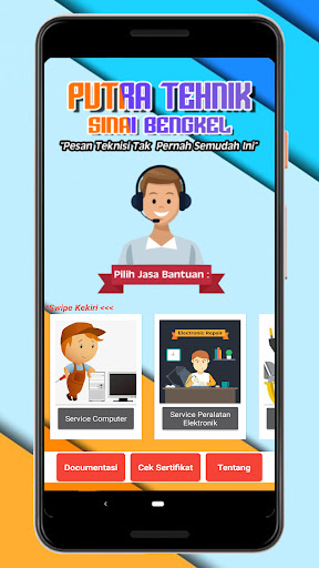 Android application Panggil Teknisi screenshort