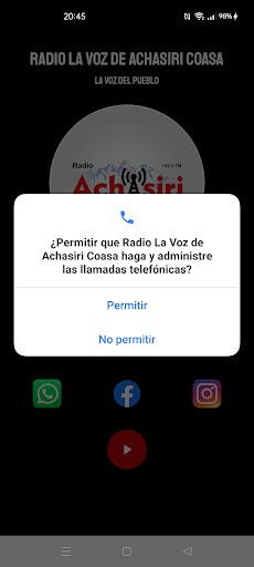 Radio La Voz de Achasiri Coasa Screen 2