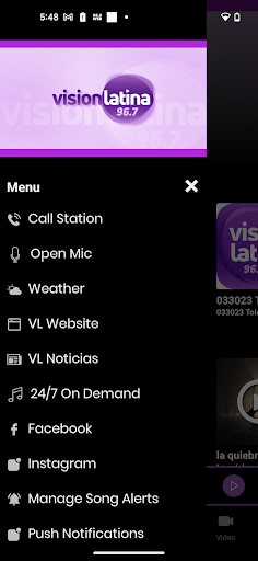 Radio Vision Latina Screen 2