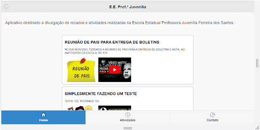 Juvenília App Screen 3