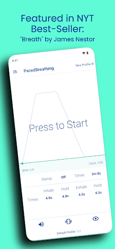 Android application Paced Breathing screenshort