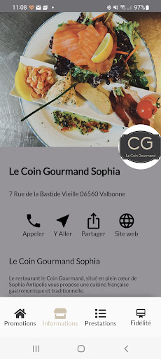 Le coin Gourmand Sophia Screen 2