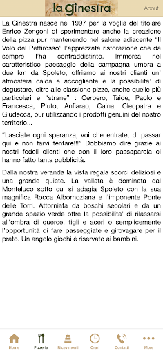 Android application Pizzeria La Ginestra screenshort