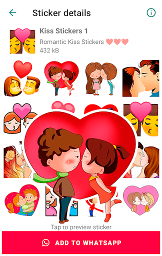 Android application Love stickers for WhatsApp screenshort