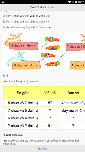 Android application Giải toán 2 Kết nối tri thức screenshort