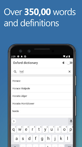 Android application Oxford Dictionary screenshort