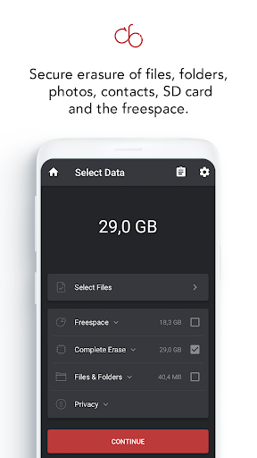 Screenshot of Data Eraser App - Wipe Data