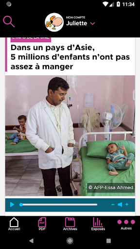 Android application Le Petit Quotidien screenshort