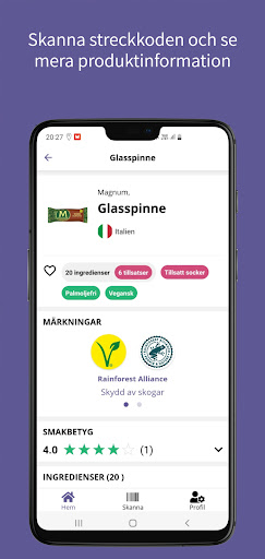 FoodFacts Screen 2